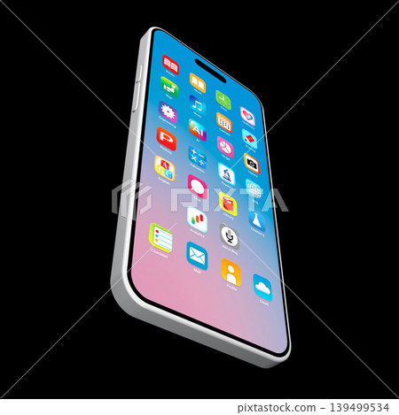 Icons on a smartphone screen Icons on a smartphone screen 139499534
