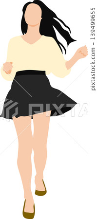 一個穿著夏天衣服的女人的插圖 一個穿著夏天衣服的女人的插圖 139499655
