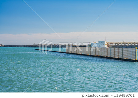 Scenery around Fukuda Fishing Port in Iwata City Scenery around Fukuda Fishing Port in Iwata City 139499701