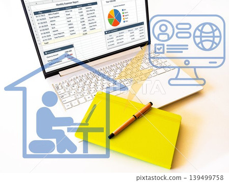 Working from home and managing household finances 139499758