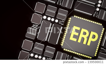 Enterprise Resource Planning Technology 3d render. 139500011