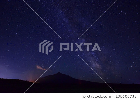 The Milky Way stretching across Mount Rishiri The Milky Way stretching across Mount Rishiri 139500733