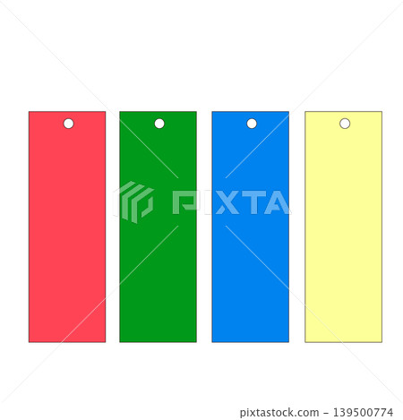 Tanabata Wish Strip Set (4 Colors) - Wish Cards - Illustration Material Tanabata Wish Strip Set (4 Colors) - Wish Cards - Illustration Material 139500774