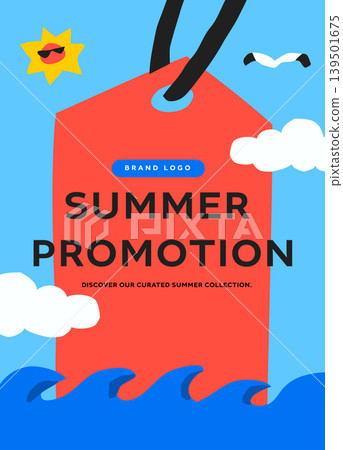 Summer Deal Poster and Banner Template Naive Art Collage Kitschy Beach Price Tag Sun Summer Deal Poster and Banner Template Naive Art Collage Kitschy Beach Price Tag Sun 139501675