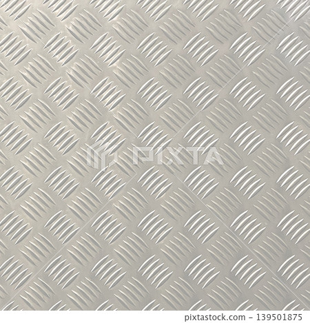 Square background image of a light gray, glossy metallic checkered plate. Square background image of a light gray, glossy metallic checkered plate. 139501875