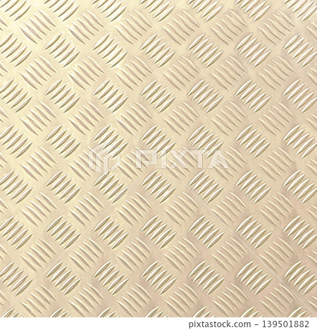 Square background image of a bright bronze-colored, glossy metallic checkered plate. Square background image of a bright bronze-colored, glossy metallic checkered plate. 139501882