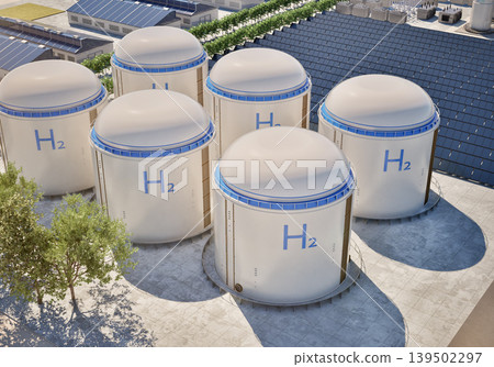 Hydrogen tanks for industrial park Hydrogen tanks for industrial park 139502297