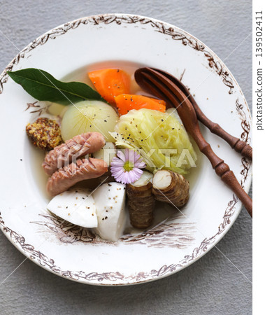 Homemade pot-au-feu 139502411