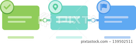 Business Workflow Timeline with Process Steps and Milestones Flat Vector Business Workflow Timeline with Process Steps and Milestones Flat Vector 139502511
