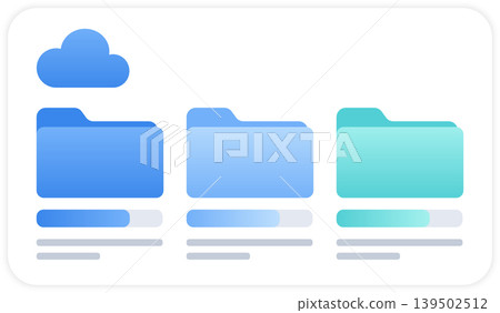 Cloud Storage Dashboard with File Folders and Data Management Flat Vector Cloud Storage Dashboard with File Folders and Data Management Flat Vector 139502512