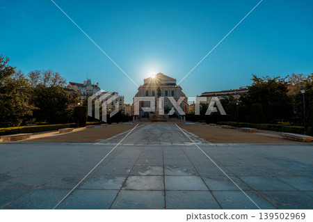 Teatro Real Opera House and Statue in Madrid Spain Teatro Real Opera House and Statue in Madrid Spain 139502969