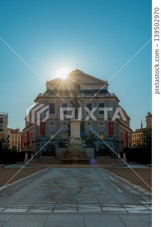 Teatro Real Opera House and Statue in Madrid Spain Teatro Real Opera House and Statue in Madrid Spain 139502970