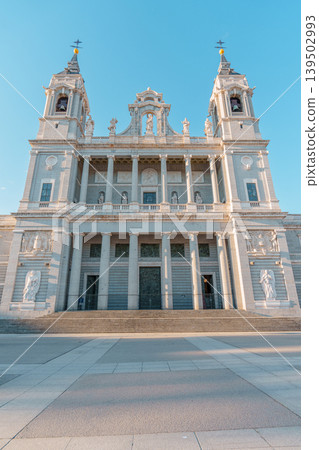 Almudena Cathedral Front Entrance in Madrid Spain Almudena Cathedral Front Entrance in Madrid Spain 139502993