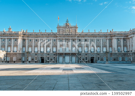 Front Facade of Royal Palace of Madrid Spain Front Facade of Royal Palace of Madrid Spain 139502997