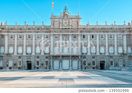 Front Facade of Royal Palace of Madrid Spain Front Facade of Royal Palace of Madrid Spain 139502998