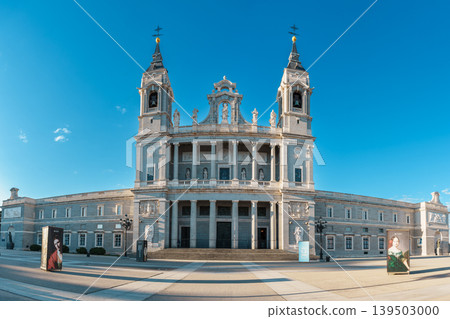 Almudena Cathedral Front Entrance in Madrid Spain Almudena Cathedral Front Entrance in Madrid Spain 139503000