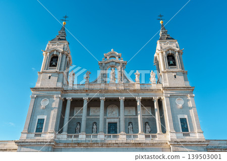 Almudena Cathedral Front Entrance in Madrid Spain Almudena Cathedral Front Entrance in Madrid Spain 139503001