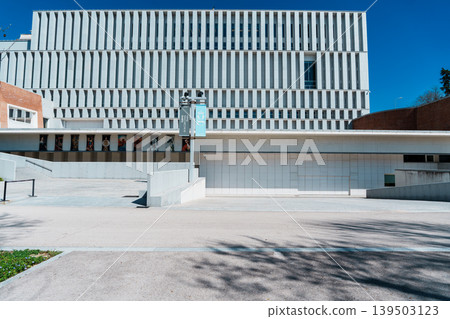 Minimalist Facade of Galeria de las Colecciones Reales in Madrid Spain Minimalist Facade of Galeria de las Colecciones Reales in Madrid Spain 139503123