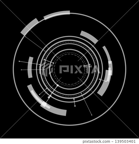 Futuristic circular interface Futuristic circular interface 139503401