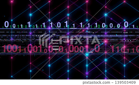 A light network of digital data A light network of digital data 139503409
