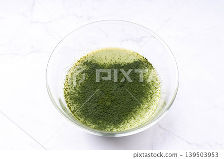 Matcha Milk Agar Jelly (topped with matcha powder) Matcha Milk Agar Jelly (topped with matcha powder) 139503953