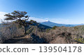 View of Mt. Fuji from the summit of Mt. Seihachi in Yamanashi Prefecture 139504178
