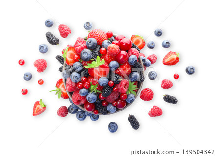 Bowl filled with mixed berries of different types, PNG Bowl filled with mixed berries of different types, PNG 139504342
