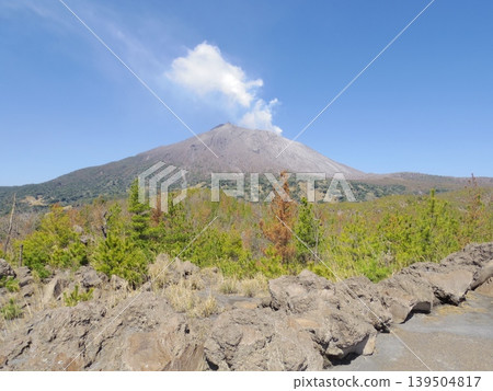 Minamidake peak as seen from the Sakurajima Arimura Lava Observatory (Kagoshima City, Kagoshima Prefecture) Minamidake peak as seen from the Sakurajima Arimura Lava Observatory (Kagoshima City, Kagoshima Prefecture) 139504817