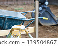 Excavator and handcart 139504867