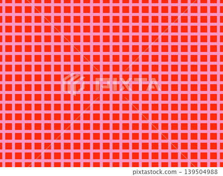 Red and pink gingham check pattern (medium size), no white. A cute and pop seamless background material. 139504988