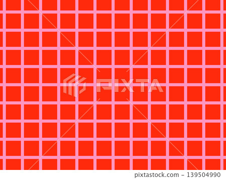 Large red and pink gingham check pattern, no white. A cute and pop seamless background material. 139504990