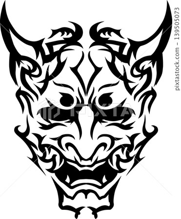 Hannya tribal design illustration Hannya tribal design illustration 139505073