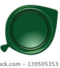 Leaf-shaped seal wax-style emblem vector illustration 139505353