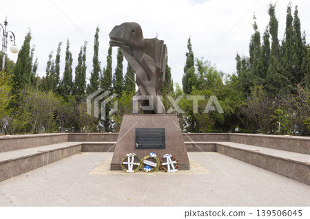 Armenian Genocide Monument on the waterfront boulevard in Larnaka, Cyprus Armenian Genocide Monument on the waterfront boulevard in Larnaka, Cyprus 139506045