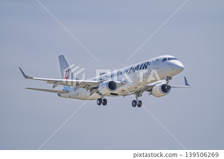 Blue sky over Sendai Airport, plane landing, Natori City, Miyagi Prefecture Blue sky over Sendai Airport, plane landing, Natori City, Miyagi Prefecture 139506269