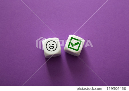 Customer satisfaction and positive survey feedback concept Customer satisfaction and positive survey feedback concept 139506468