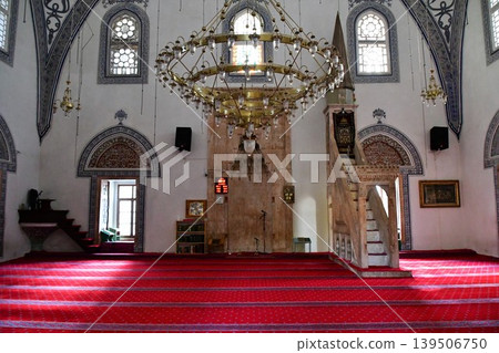 Kosovo, Pristina, Fatih Mosque, mihrab, minbar, pulpit 139506750