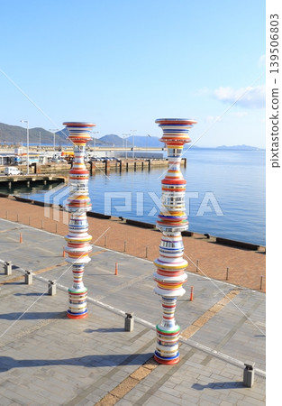 Morning scenery at Takamatsu Port Morning scenery at Takamatsu Port 139506803