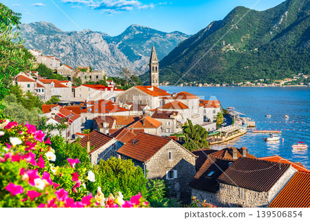 Perast, Montenegro. Hillside town on Bay of Kotor, Adriatic Sea. Perast, Montenegro. Hillside town on Bay of Kotor, Adriatic Sea. 139506854