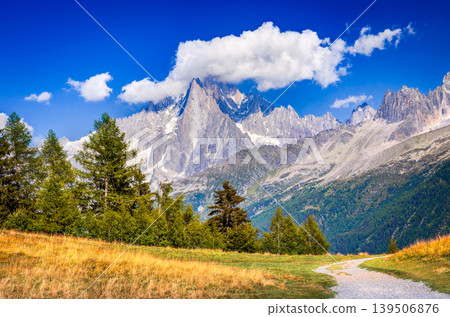 Chamonix, France. Aiguille du Midi mountain in Mont Blanc Chamonix, France. Aiguille du Midi mountain in Mont Blanc 139506876