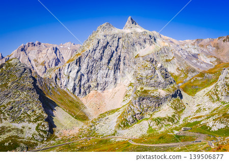 Great St Bernard Pass, Valais Alps. Petit Pain de Sucre mountain. Great St Bernard Pass, Valais Alps. Petit Pain de Sucre mountain. 139506877