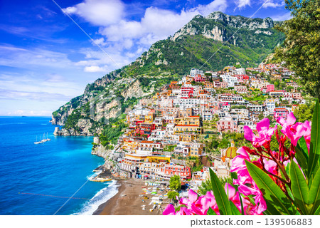 Positano, Italy. Amalfi Coast in springtime, Tyrrhenian Sea 139506883