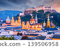 Salzburg, Austria. Festung Hohensalzburg at night 139506958