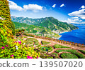 Ravello, Amalfi. Hill town in Campania, Italy with beautiful sea view. 139507020