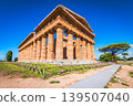 Paestum, Italy. Temple of Neptune, majestic ancient Greek ruins in Campania 139507040