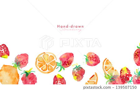 水彩畫。以水彩風格描繪檸檬和草莓的夏日背景。夏日水彩背景。向量圖。 水彩畫。以水彩風格描繪檸檬和草莓的夏日背景。夏日水彩背景。向量圖。 139507150