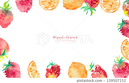 水彩畫。以水彩風格描繪檸檬和草莓的夏日背景。夏日水彩背景。向量圖。 水彩畫。以水彩風格描繪檸檬和草莓的夏日背景。夏日水彩背景。向量圖。 139507152