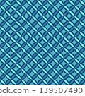 Geometric Blue Circle Pattern Seamless 139507490