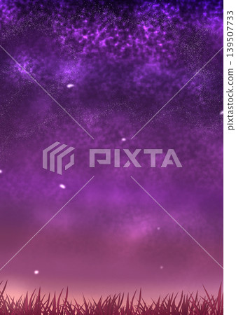 Purple Nebula and Grassland Purple Nebula and Grassland 139507733