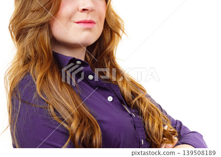 Woman with long healthy brown hair Woman with long healthy brown hair 139508189